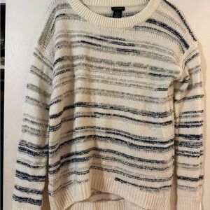 Calvin Klein Jeans Cream and Blue Striped Sweater